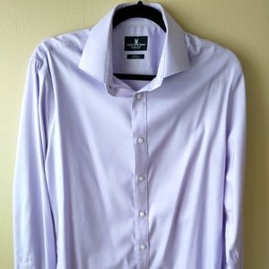 Psycho Bunny non-iron modern fit lilac shirt 15.5